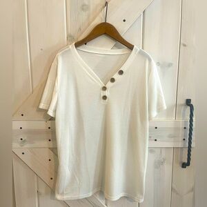 Short sleeve waffle knit tee